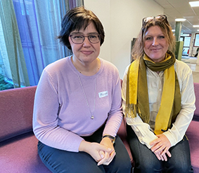 Ingela Johansson Haglund och Meta Gradén, lärare i årskurs 7-9 på Mörmoskolan, Hammarö kommun, uppskattade möjligheten till erfarenhetsutbyte och ny inspiration.