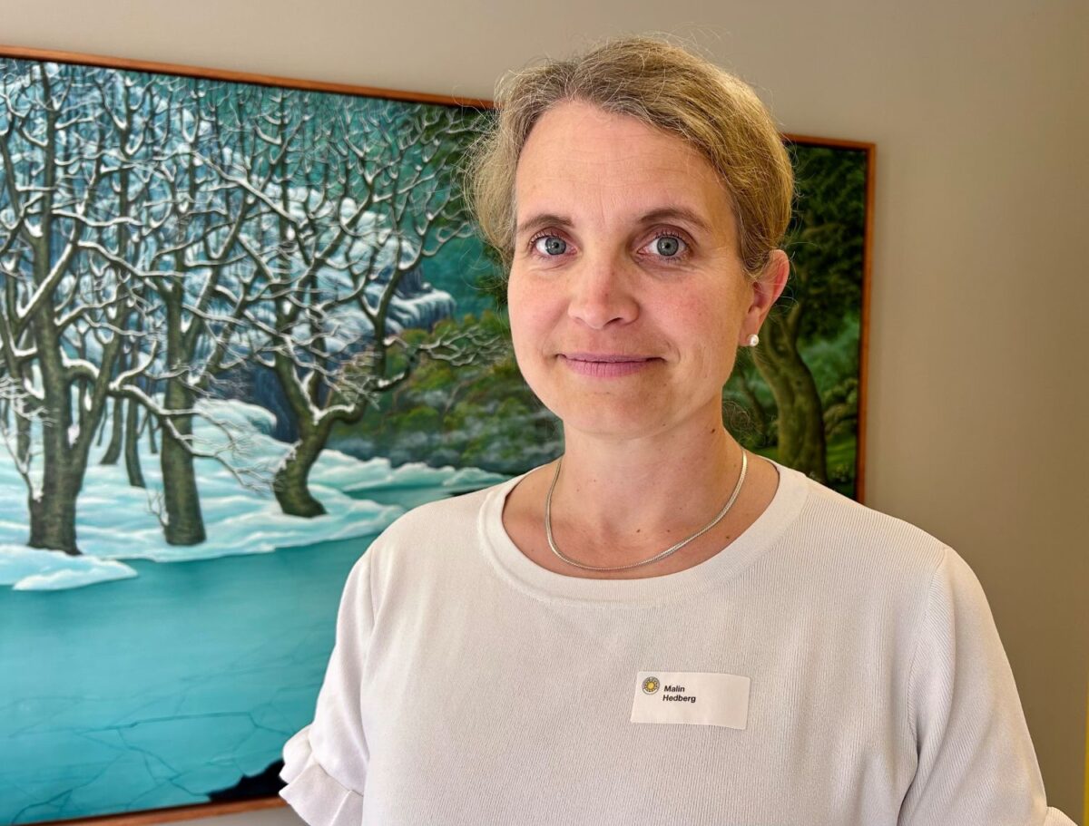 Bild på Malin Hedberg, chef för enheten för modersmålslärare i Hammarö kommun, som var en av dem som berättade vad som händer i kommunen. 