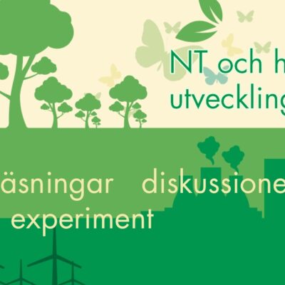 Affisch NT-fortbildning med träd och vindsnurror